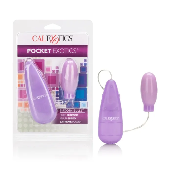 CalExotics Silicone Slims Vibrating Smooth Bullet Purple Vibrators