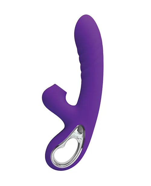 Liaoyang Baile Health Care Produ Vibrators | Pretty Love Jersey Sucking and Vibrating Rabbit Vibrator -  Purple