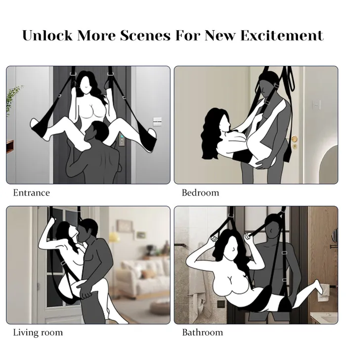 Lovetoyshub Couples | Door Sex Swing with Seat, Holds up to 300lbs