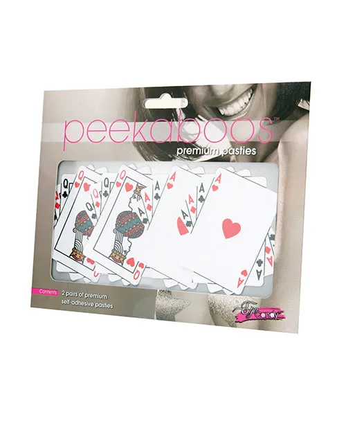 Peekaboos Queens Aces Pasties 2 Pairs Xgen Vibrators