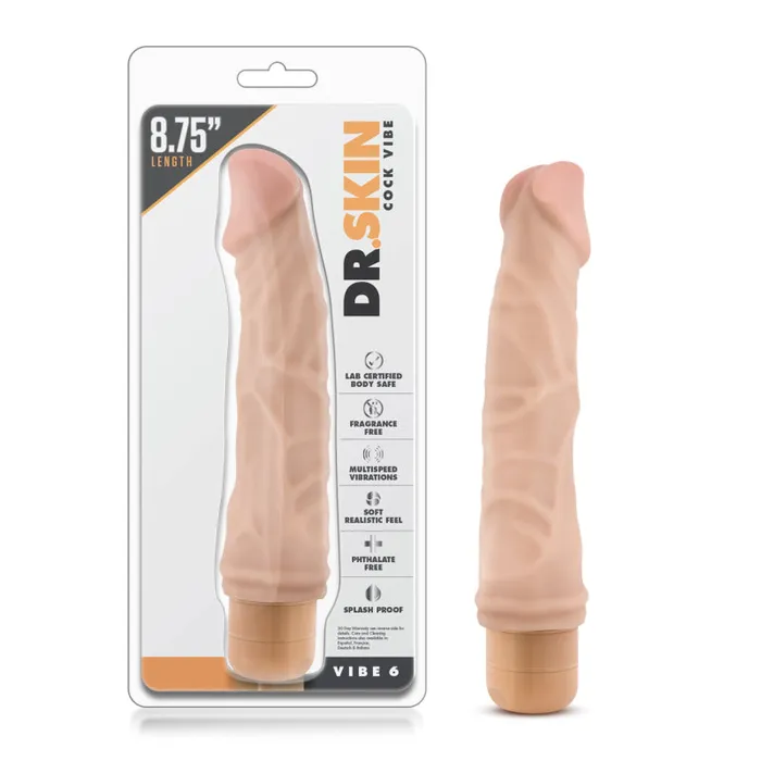 Vibrators | Dr. Skin - Cock Vibe 6 - Beige - Blush Novelties Vibrators | Dr. Skin - Cock Vibe 6 - Beige - Blush Novelties