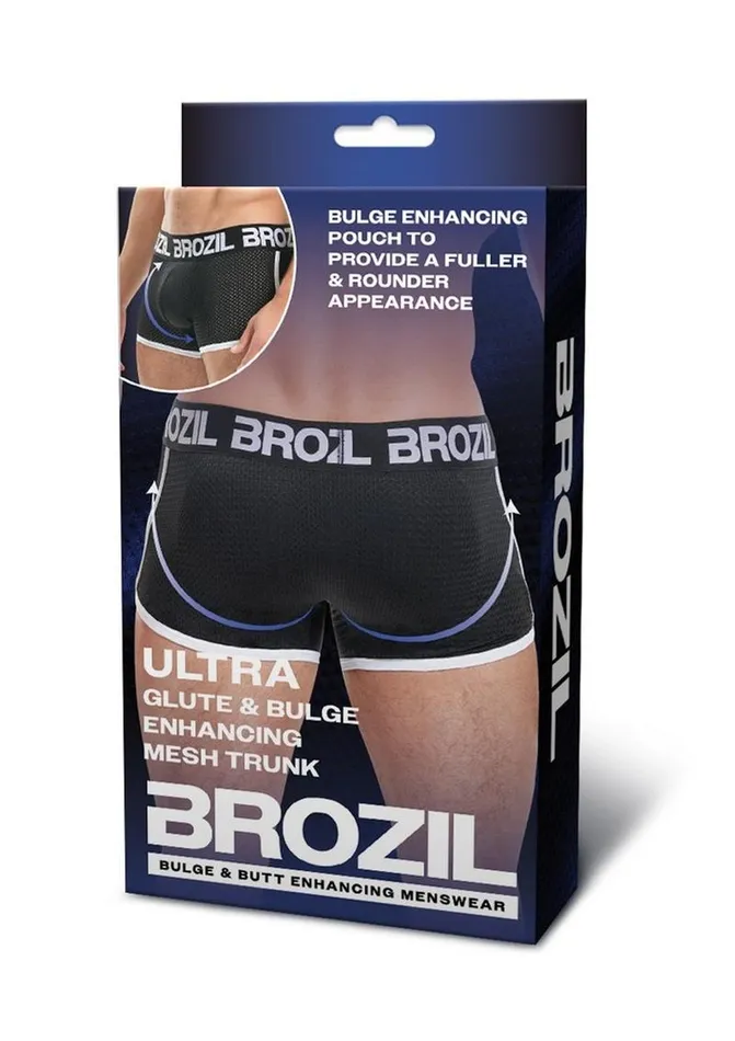 Brozil Brozil Ultra Glute and Bulge Enhancing Mesh Trunk Vibrators