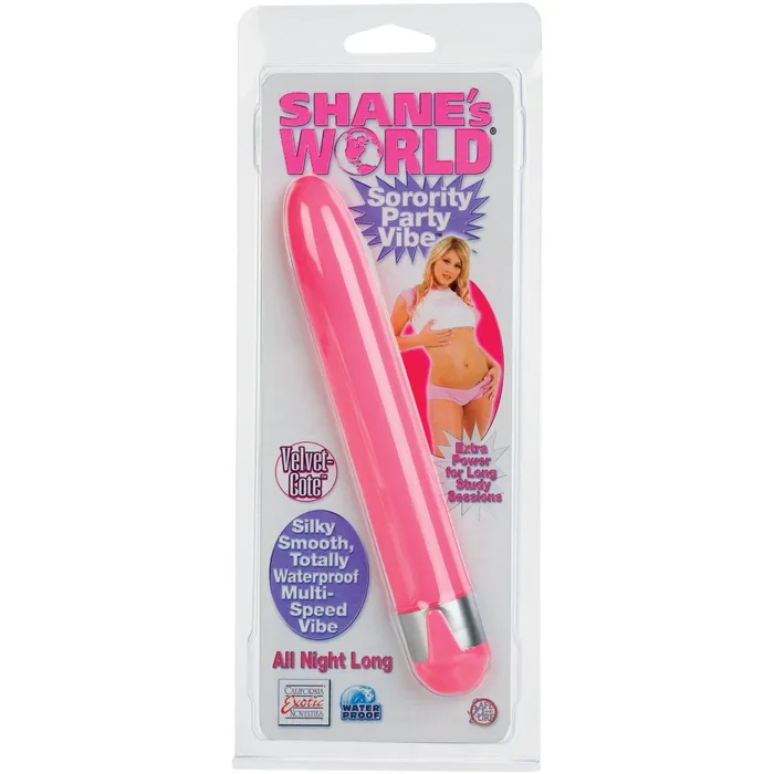 CalExotics Vibrators Shanes World Sorority Party Vibe All Night Long Pink