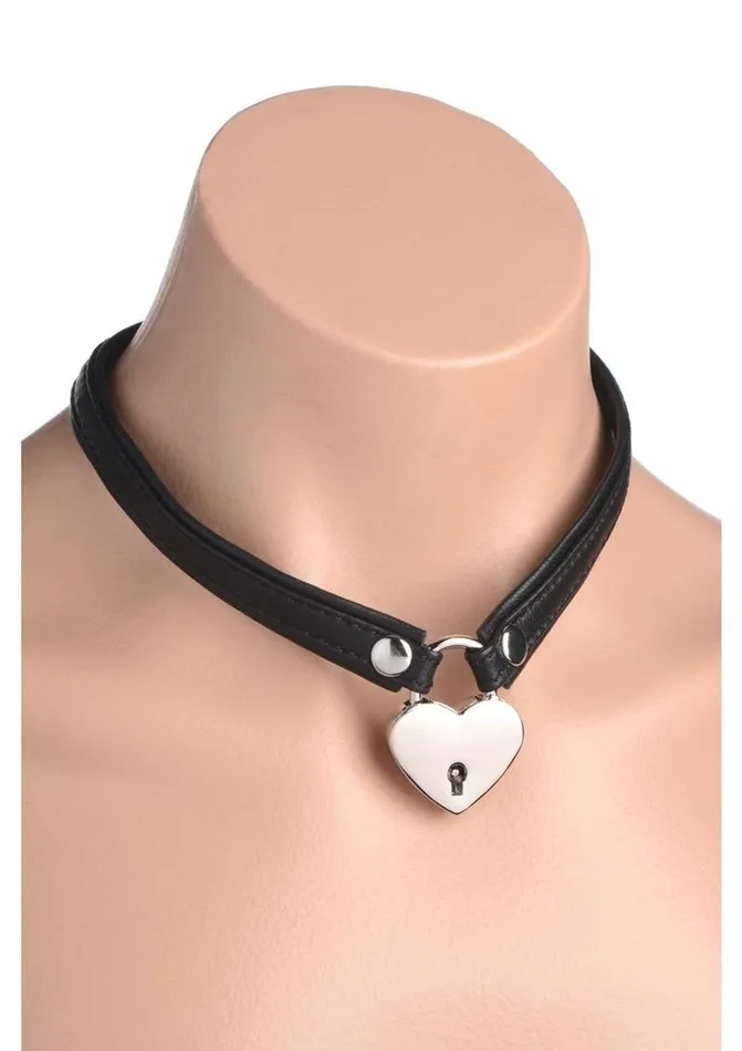 Master Series Female Sex Toys Master Series Heart Lock Choker with Keys
