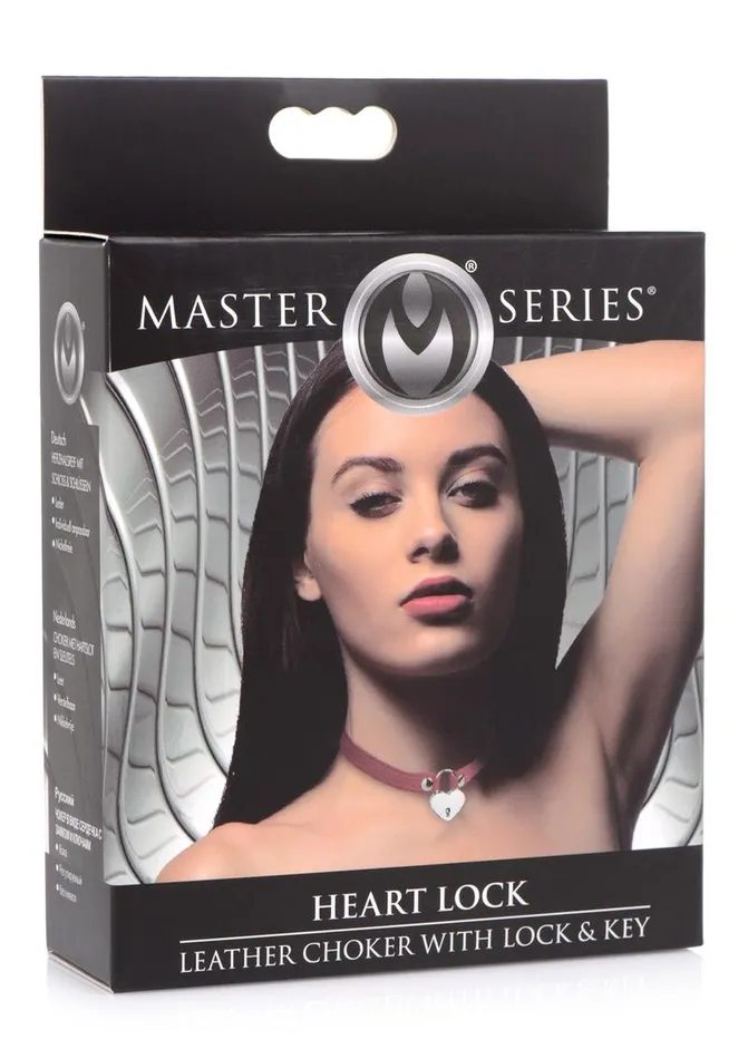 Master Series Female Sex Toys Master Series Heart Lock Choker with Keys