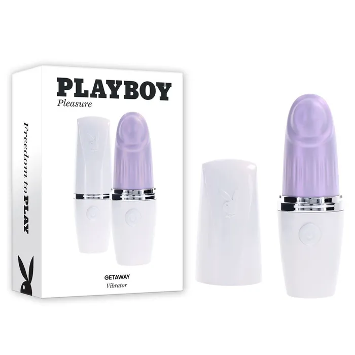 Vibrators Playboy Pleasure Playboy Pleasure GETAWAY WhitePurple 142 cm USB Rechargeable Tapping Stimulator