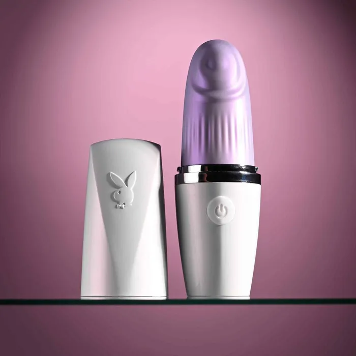 Vibrators Playboy Pleasure Playboy Pleasure GETAWAY WhitePurple 142 cm USB Rechargeable Tapping Stimulator Vibrators Playboy Pleasure Playboy Pleasure GETAWAY WhitePurple 142 cm USB Rechargeable Tapping Stimulator