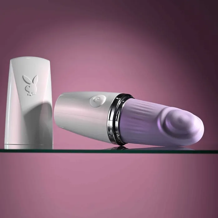 Vibrators Playboy Pleasure Playboy Pleasure GETAWAY WhitePurple 142 cm USB Rechargeable Tapping Stimulator Vibrators Playboy Pleasure Playboy Pleasure GETAWAY WhitePurple 142 cm USB Rechargeable Tapping Stimulator