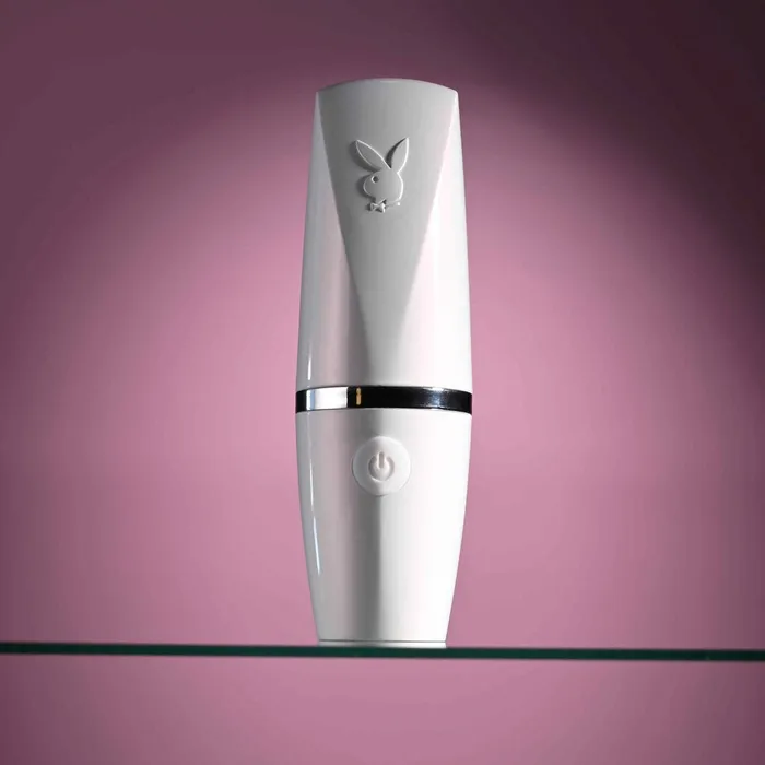 Vibrators Playboy Pleasure Playboy Pleasure GETAWAY WhitePurple 142 cm USB Rechargeable Tapping Stimulator Vibrators Playboy Pleasure Playboy Pleasure GETAWAY WhitePurple 142 cm USB Rechargeable Tapping Stimulator