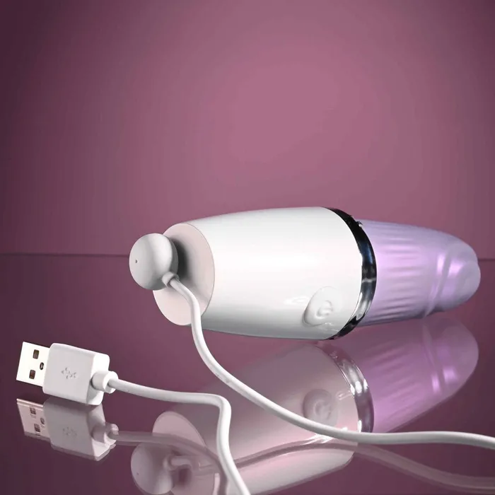 Vibrators Playboy Pleasure Playboy Pleasure GETAWAY WhitePurple 142 cm USB Rechargeable Tapping Stimulator Vibrators Playboy Pleasure Playboy Pleasure GETAWAY WhitePurple 142 cm USB Rechargeable Tapping Stimulator