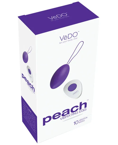 Vibrators Vedo Peach Rechargeable Egg Vibe Savvy Co
