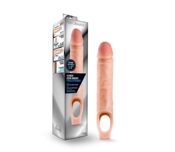 Blush Novelties Dildos Performance 10 Inch Cock Sheath Penis Extender Vanilla Blush Novelties Dildos Performance 10 Inch Cock Sheath Penis Extender Vanilla