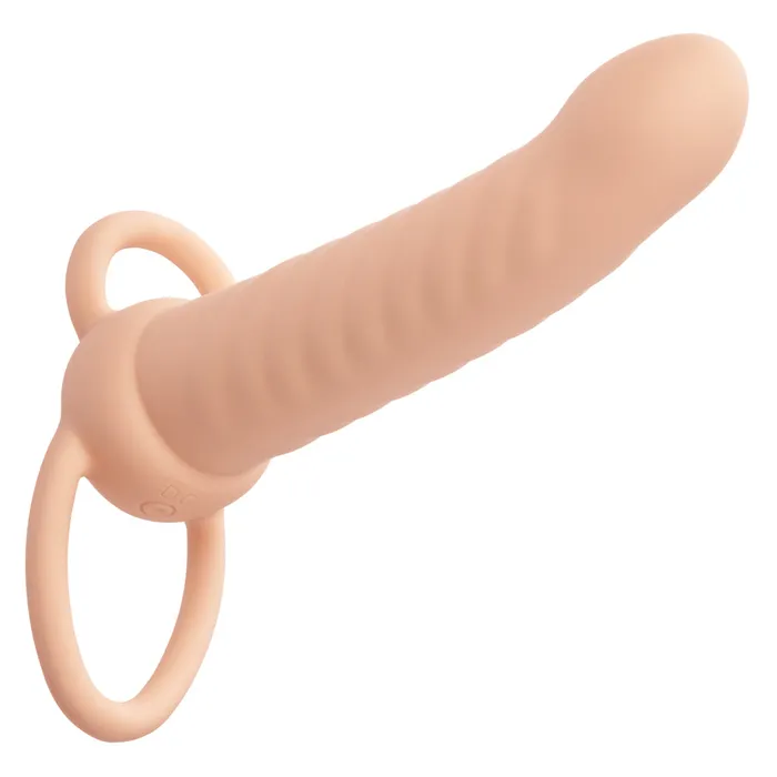 CalExotics Performance Maxx Rechargeable Ribbed Dual Penetrator Ivory Female Sex Toys CalExotics Performance Maxx Rechargeable Ribbed Dual Penetrator Ivory Female Sex Toys