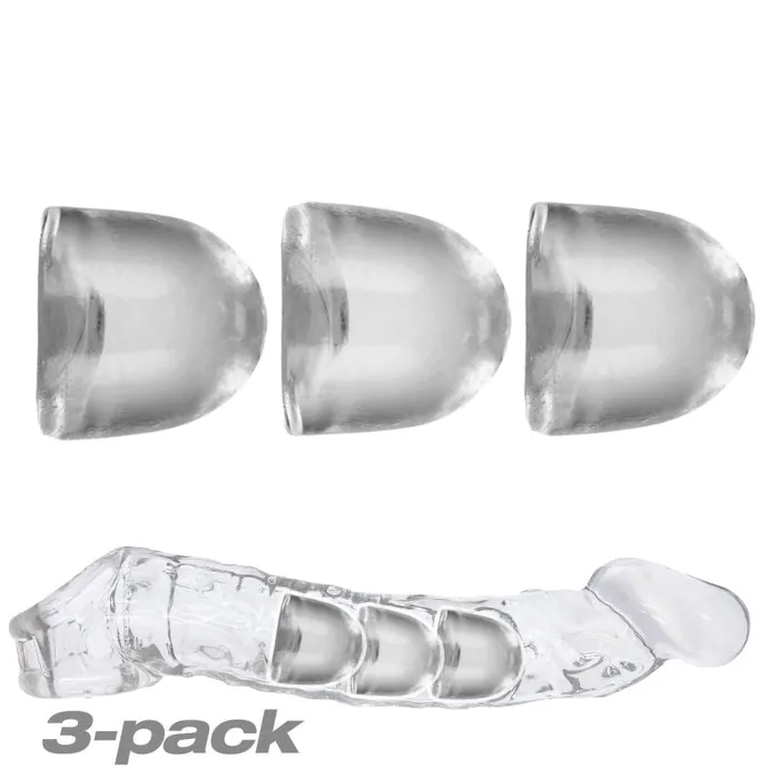 Anal OxBalls Adjustfit Insert 3 Pc Clear