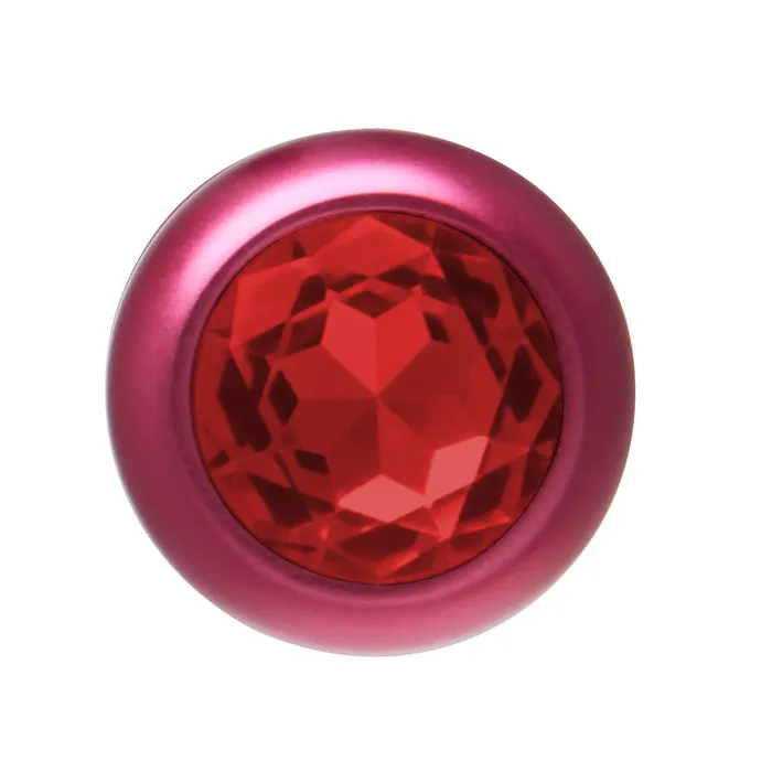 BUM FUN Anal ANAL PLUG AL ALLOY SMALL RED WITH RED JEWEL