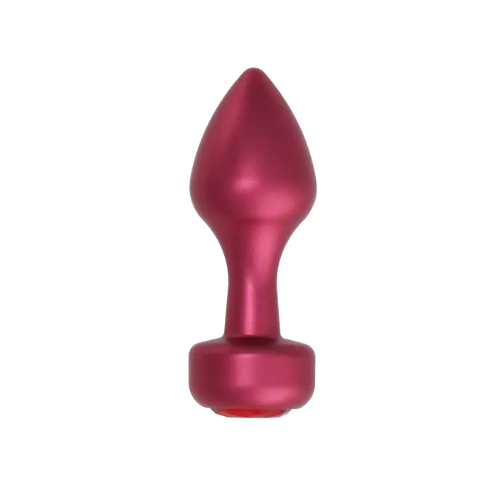 BUM FUN Anal ANAL PLUG AL ALLOY SMALL RED WITH RED JEWEL