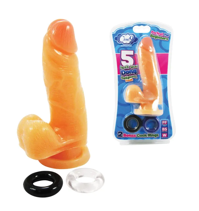 Cloud 9 5 Dildo Flesh With 2 Bonus Cock Rings Cloud 9 Novelties Dildos