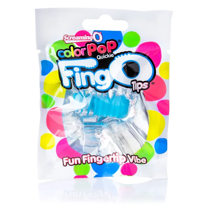 Screaming O Vibrators Color Pop Fing O Tip Blue