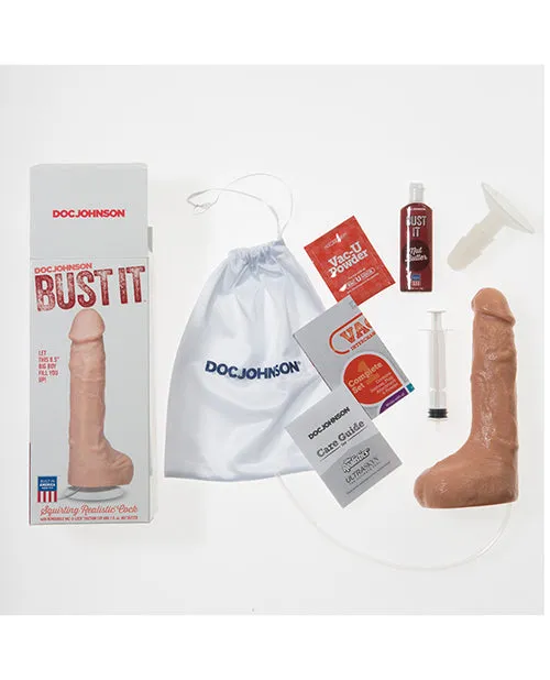 Bust It Squirting Realistic Cock Nut Butter Doc Johnson Dildos