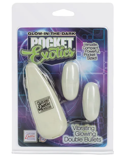 Dildos CalExotics Pocket Exotics Glow In The Dark Double Bullets