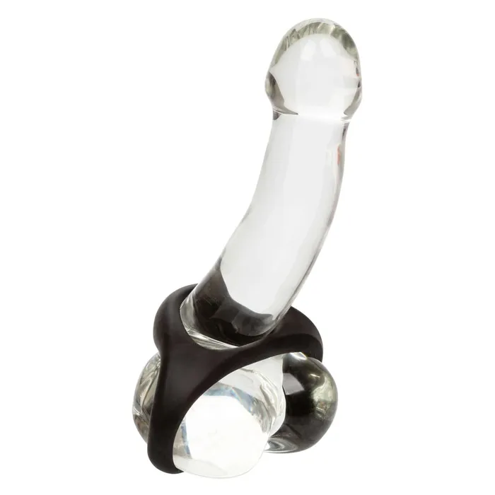 Anal California Exotic Novelties Ultra Soft Dual Ring Black from California Exotic Novelties
