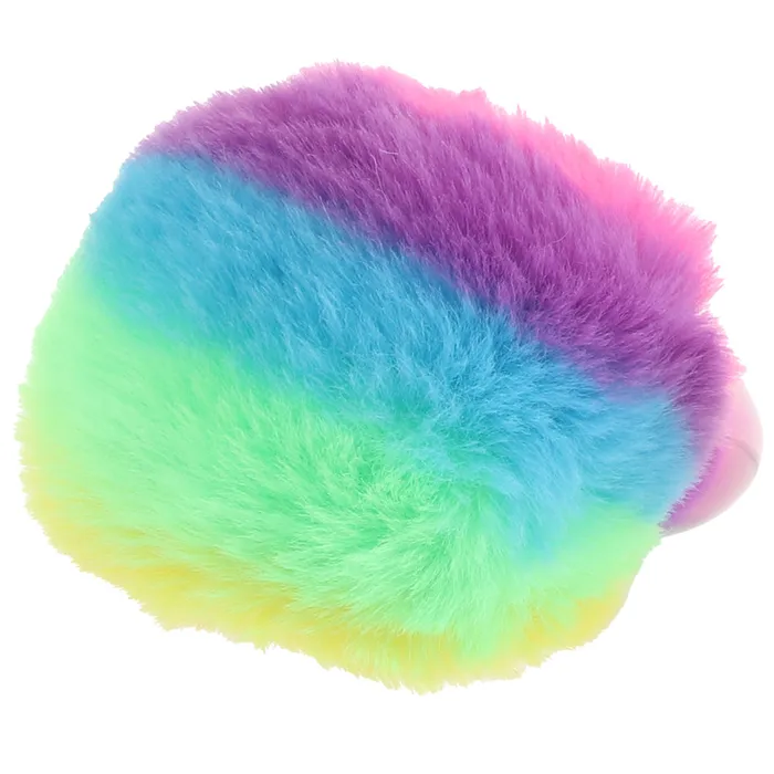 Anal Electric Eel Gemsations 3 Inch Bunny Tail Butt Plug in Rainbow