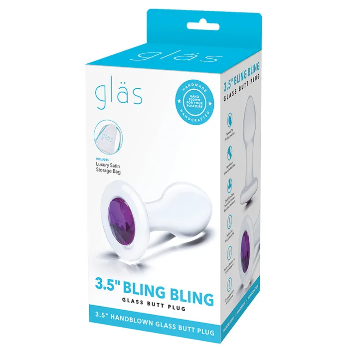 Anal Electric Novelties Glas 35 Bling Bling Butt PlugClear