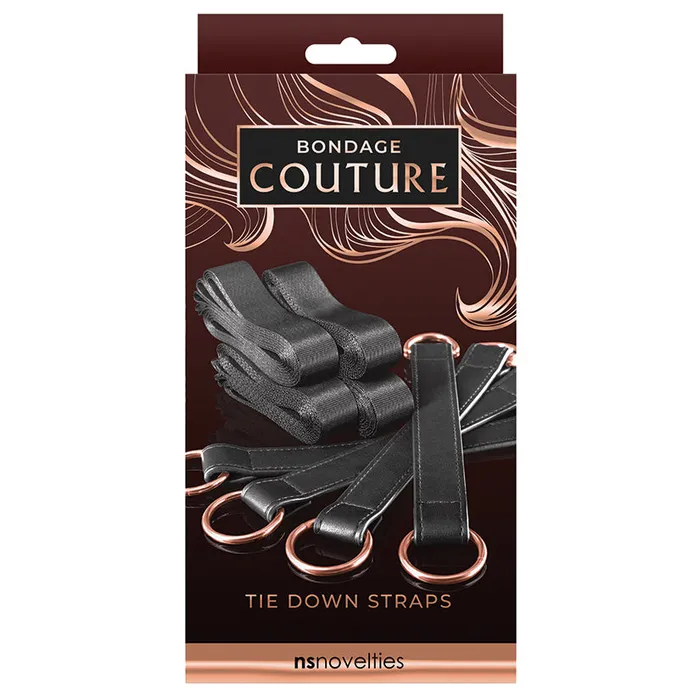 Anal Ns Novelties Bondage Couture Tie Down StrapsBlack