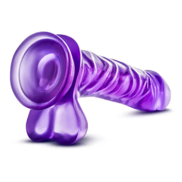 Blush Novelties Female Sex Toys Experience Realistic Pleasure with the B Yours Basic 8 Purple Magnum Dong