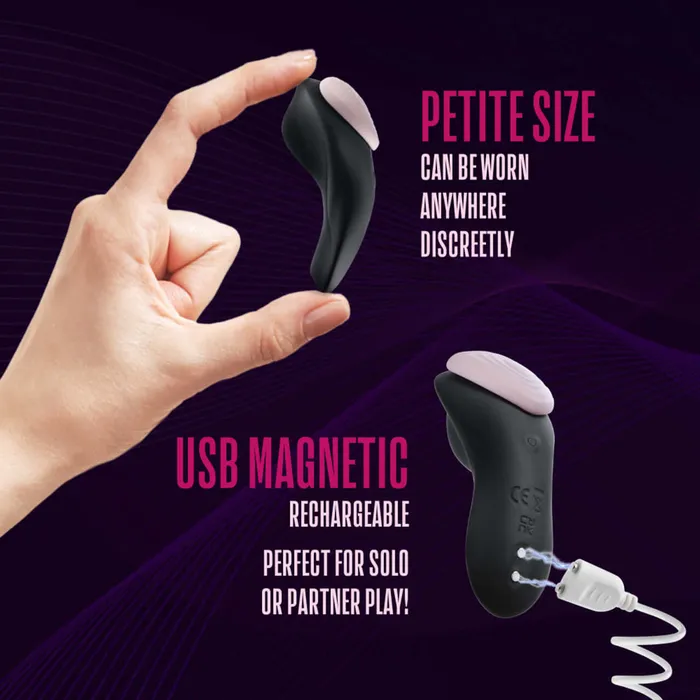 Blush Novelties Vibrators Temptasia Heart Beat Panty Vibe with Remote Pink Discreet and Powerful Pleasure
