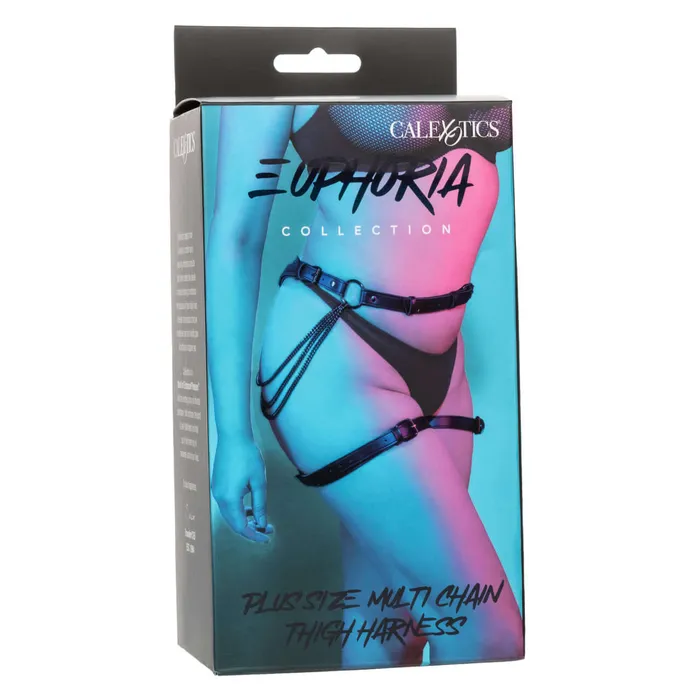 California Exotic Novelties Female Sex Toys Euphoria Plus Size Multi Chain Thigh Harness Embrace Your Curves in Style