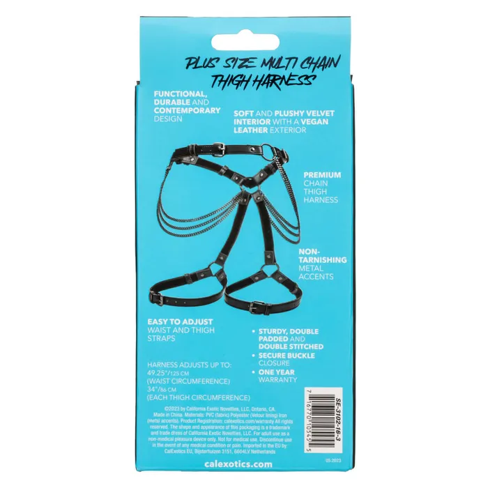 California Exotic Novelties Female Sex Toys Euphoria Plus Size Multi Chain Thigh Harness Embrace Your Curves in Style