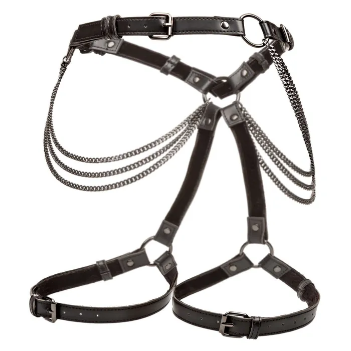 California Exotic Novelties Female Sex Toys Euphoria Plus Size Multi Chain Thigh Harness Embrace Your Curves in Style