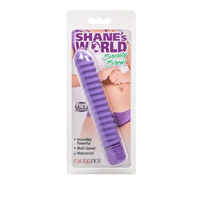 California Exotic Novelties Shanes World Sorority Screw Silicone Purple Vibrator Twist Your Way to Bliss Vibrators
