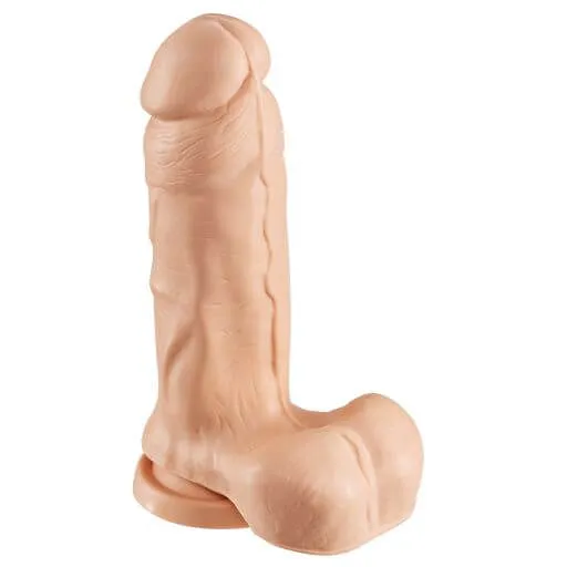 Cloud 9 Novelties Dildos Cloud 9 Working Man 7 inches Light Skin Tone Beige Dildo with Balls Your Rockstar
