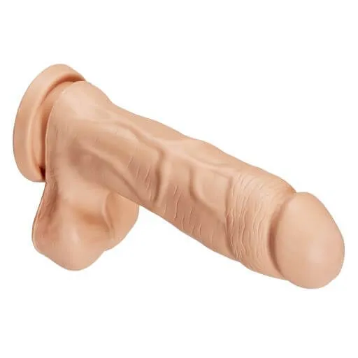 Cloud 9 Novelties Dildos Cloud 9 Working Man 7 inches Light Skin Tone Beige Dildo with Balls Your Rockstar