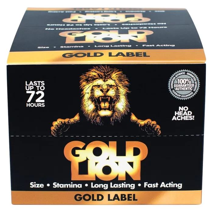 COUSINS GROUP Female Sex Toys Gold Lion Liquid Shot Display of 12