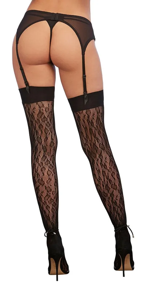 Dream Girl Lingerie Anal Leopard Fishnet Thigh High Stockings Black OS Sexy Lace Tops Dream Girl Lingerie Anal Leopard Fishnet Thigh High Stockings Black OS Sexy Lace Tops