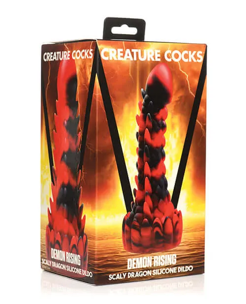 Female Sex Toys Creature Cocks Demon Rising Scaly Dragon Silicone Dildo Embark on a Fiery Fantasy Adventure XR Brands