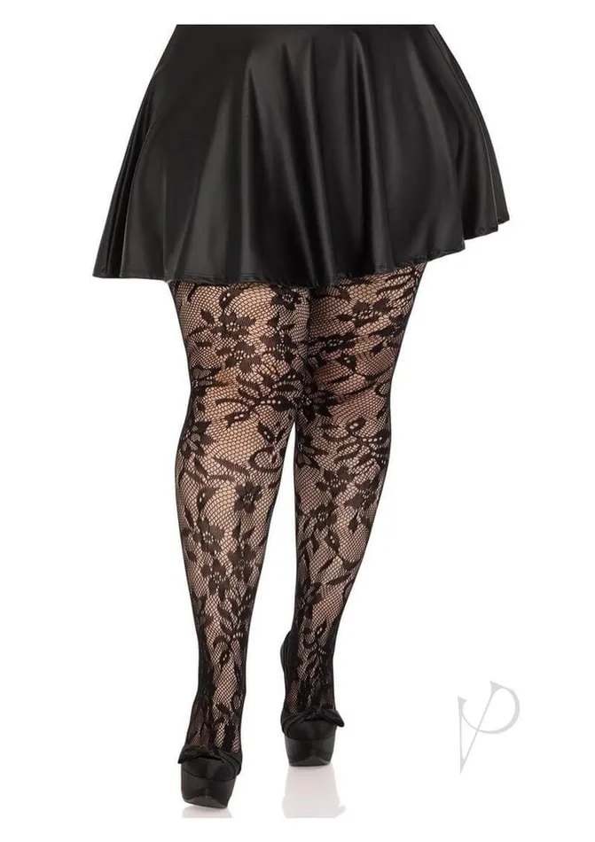 Female Sex Toys Leg Avenue Inc Plus Chantilly Floral Lace Tights 1x2x Embrace Romance in Every Step