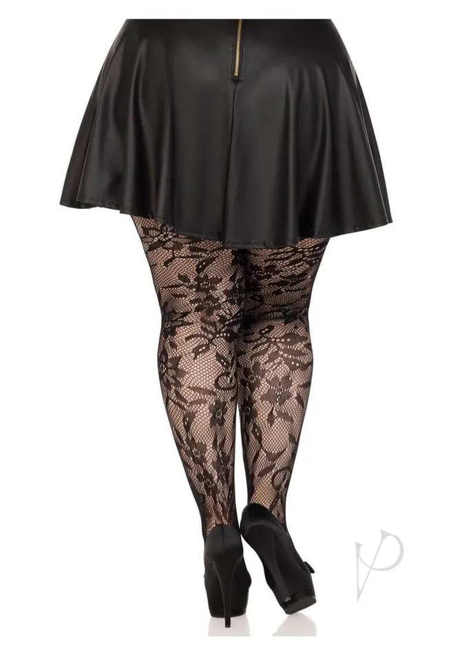Female Sex Toys Leg Avenue Inc Plus Chantilly Floral Lace Tights 1x2x Embrace Romance in Every Step