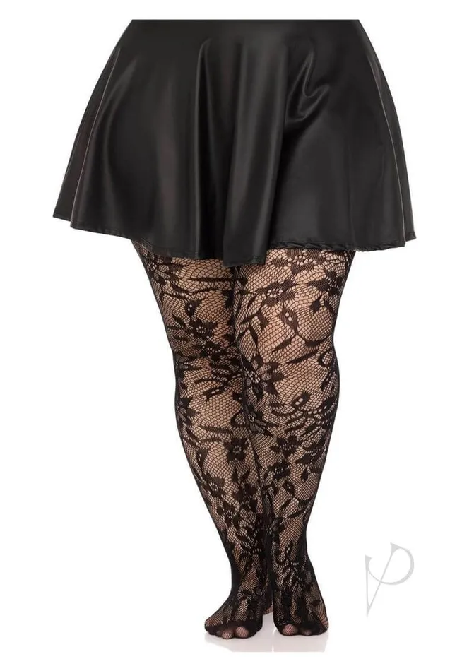 Female Sex Toys Leg Avenue Inc Plus Chantilly Floral Lace Tights 1x2x Embrace Romance in Every Step