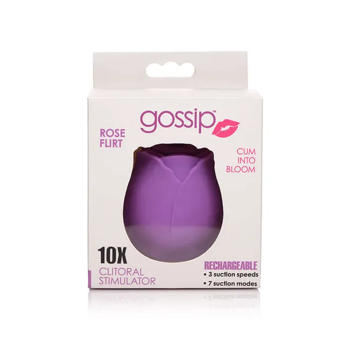 Gossip Rose 10X Silicone Clit Suction Stimulator Vibrator Violet CURVE NOVELTIES Female Sex Toys