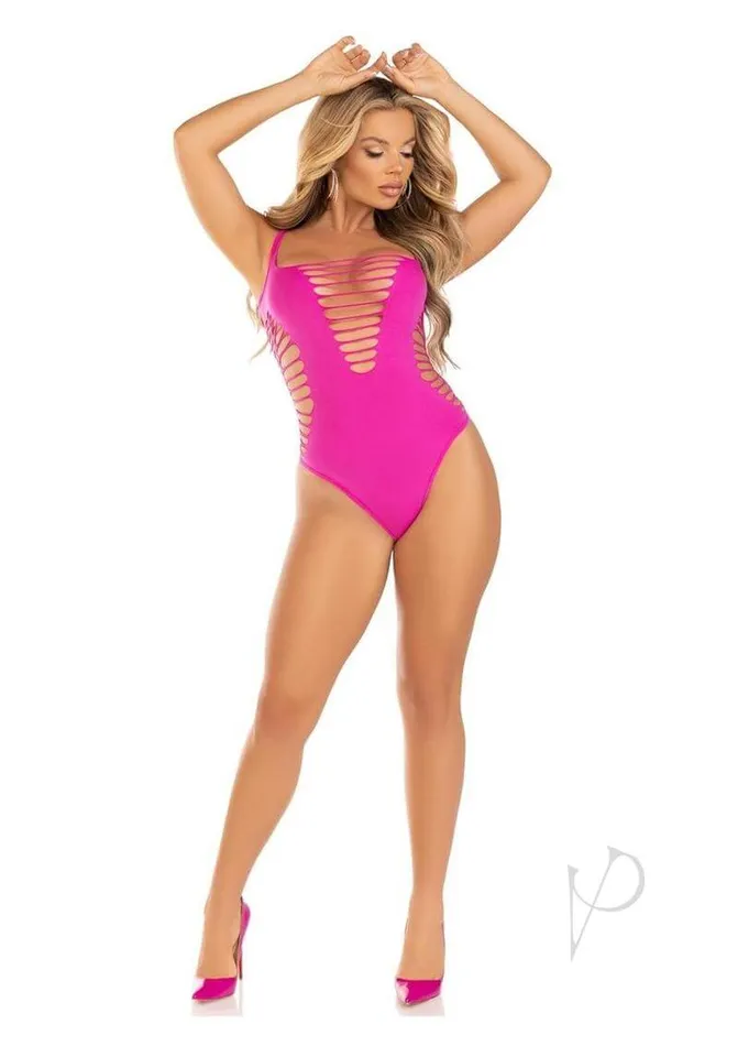 Reckless Behavior Thong Bodysuit Magenta Leg Avenue Inc Teddies And Bodies