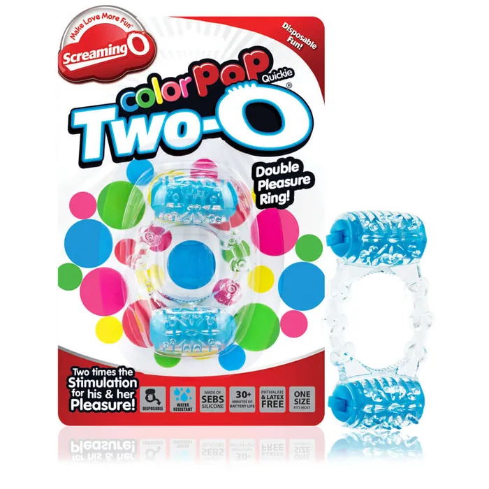 Screaming O Female Sex Toys Color Pop TwoO Double Pleasure Vibrating Ring