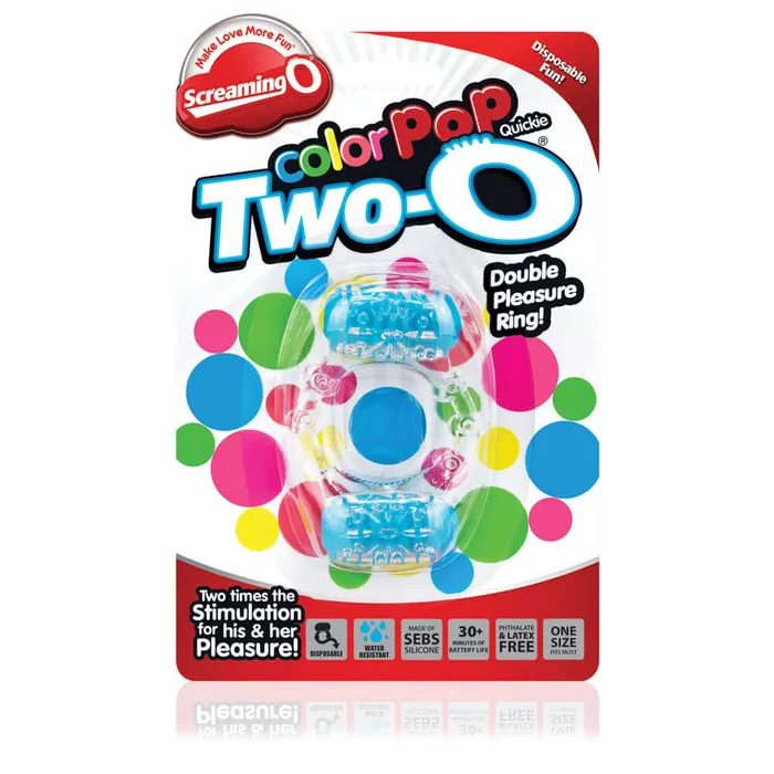Screaming O Female Sex Toys Color Pop TwoO Double Pleasure Vibrating Ring