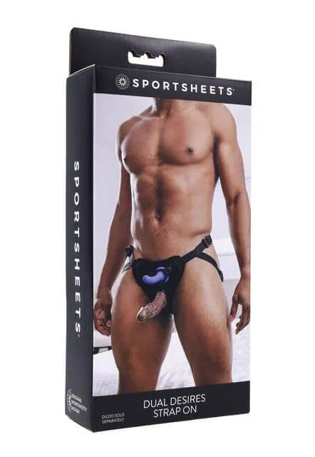 Sportsheets Dual Desires Strap On Harness Double the Pleasure Double the Fun Sport Sheets Female Sex Toys