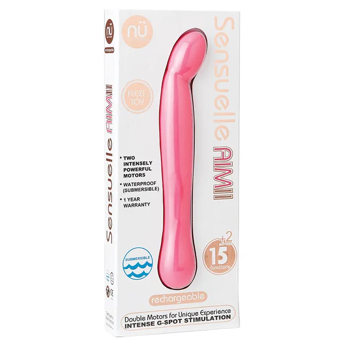 Vibrators NOVEL CREATIONS Sensuelle Aimii 15 Function Dual Motor VibePink